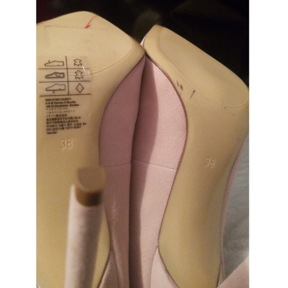 H&M Pink Suede Pointed Toe Heels Size US 7 - Picture 7 of 10